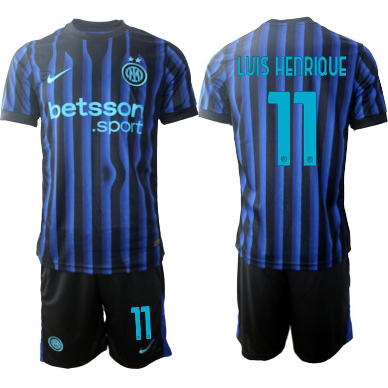 Men 2025-2026 Club Inter Milan CF home Black #11 Soccer Jersey